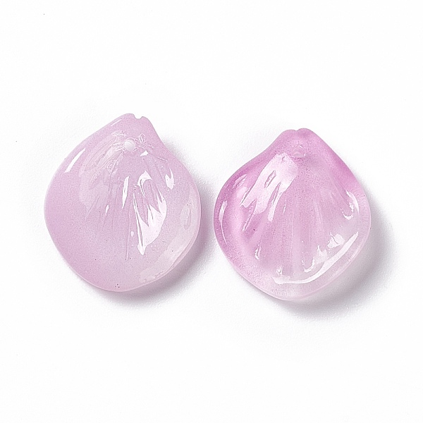 

PandaHall Electroplate Glass Pendant, Flower Petal, Plum, 20x18x4mm, Hole: 1.2mm Glass Flower Purple