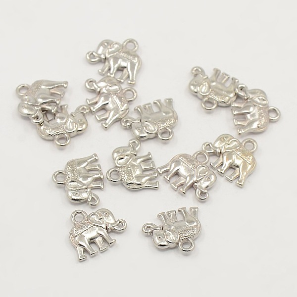 

PandaHall Vintage Elephant Charms, Tibetan Style Alloy Charms, Cadmium Free & Nickel Free & Lead Free, Platinum, 12x14x2.5mm, Hole: 1mm...