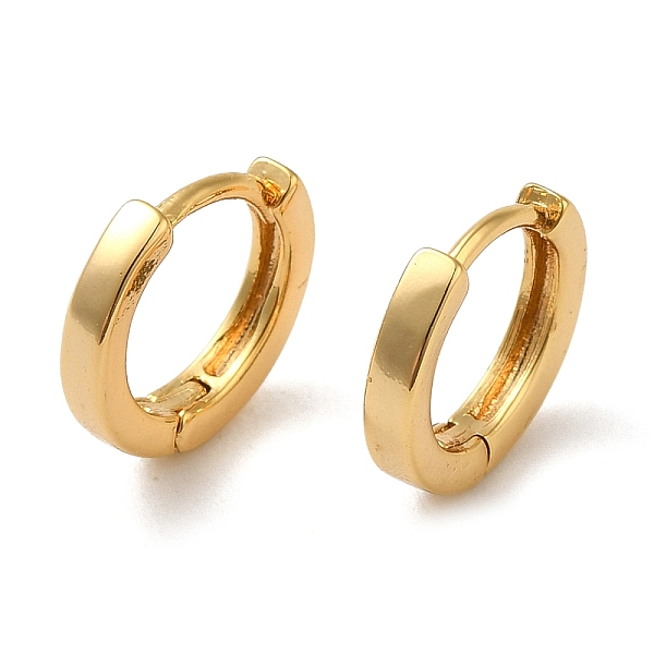 

PandaHall Brass Earrings, Real 18K Gold Plated, Round, 11x2mm Brass Round