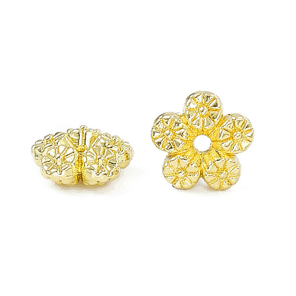 

PandaHall Rack Plating Alloy Spacer Beads, Flower, Light Gold, 7x7.5x3mm, Hole: 0.8mm Alloy Flower