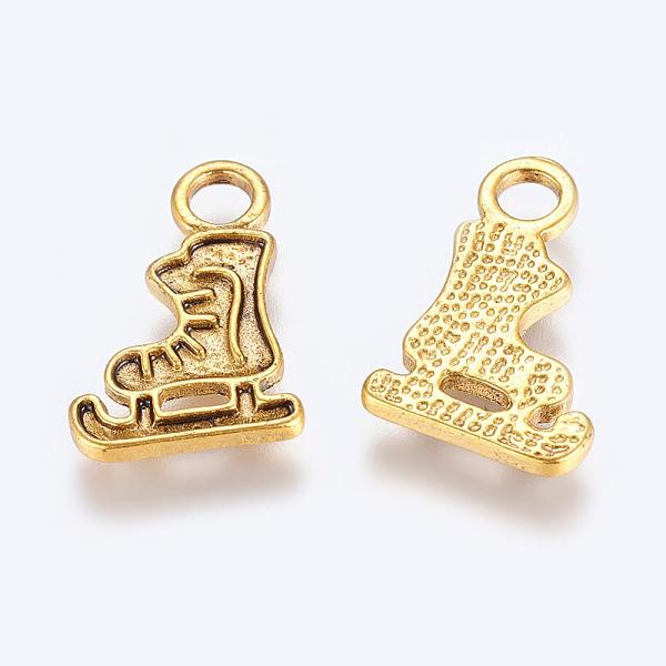 

PandaHall Alloy Ice Skates Charms Enamel Settings, Lead Free and Cadmium Free, Antique Golden, 17mm long, 11mm wide, 2mm thick, hole: 3mm...