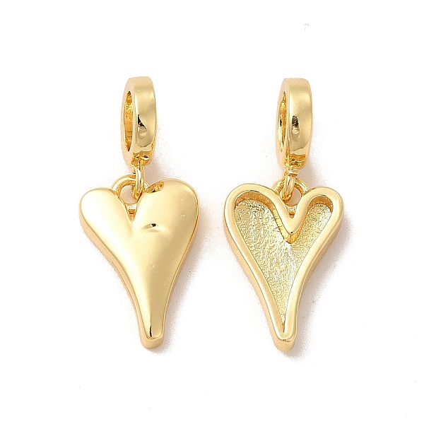 

PandaHall Rack Plating Brass European Dangle Charms, Large Hole Pendants, Cadmium Free & Lead Free, Heart, Real 18K Gold Plated, 25mm, Heart...