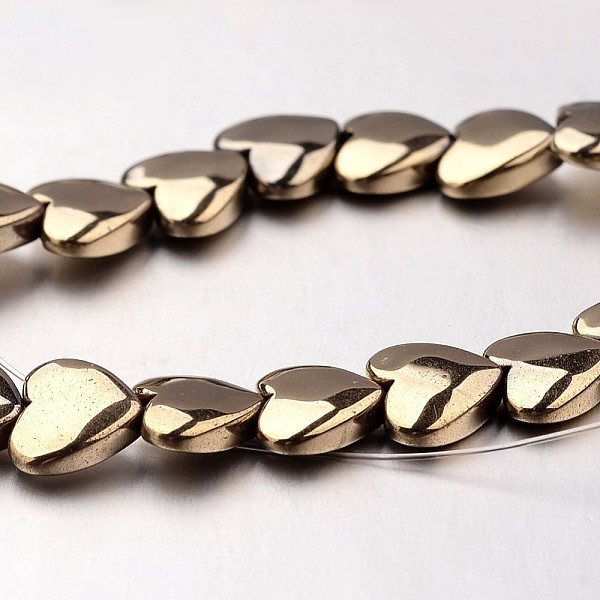 

PandaHall Electroplate Non-magnetic Synthetic Hematite Bead Strands, Heart, Antique Bronze Plated, 8x8x3mm, Hole: 0.7mm, about 55pcs/strand...