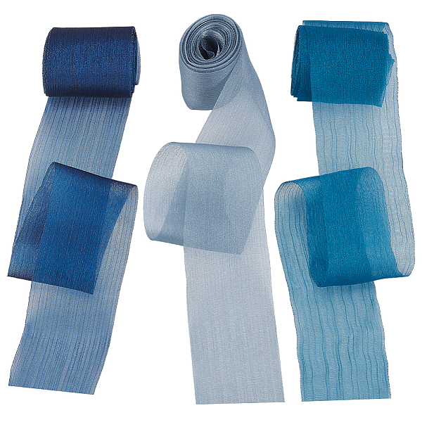 3 Rolls 3 Colors Polyester Ribbons