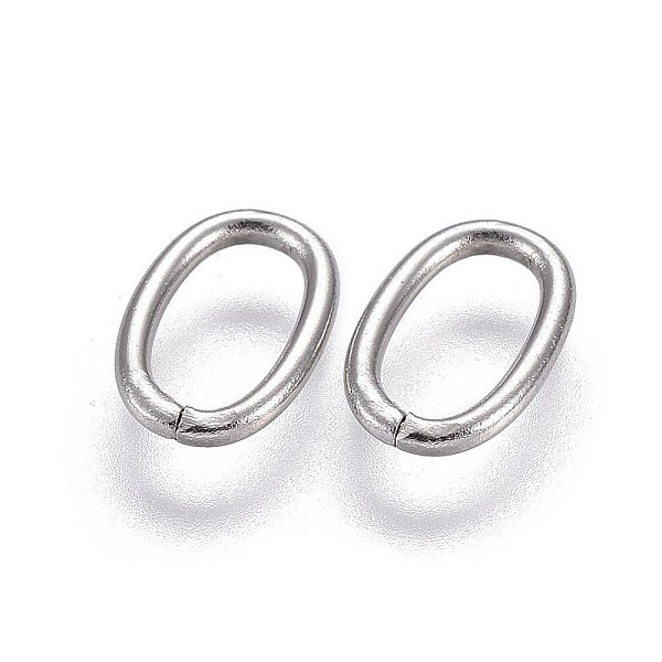 

PandaHall 304 Stainless Steel Open Jump Rings, Oval, Stainless Steel Color, 10x6.5x1.1mm 304 Stainless Steel Oval
