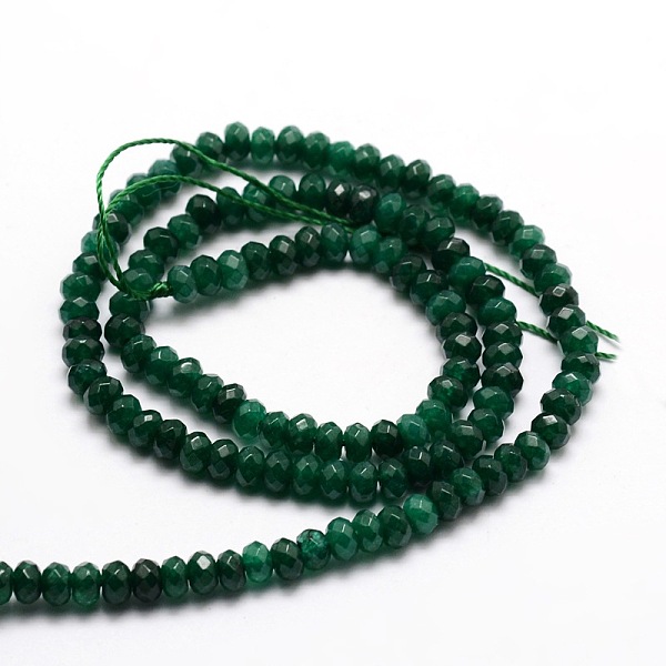 Gefärbte Natürliche Malaysia Jade Rondelle Perlen