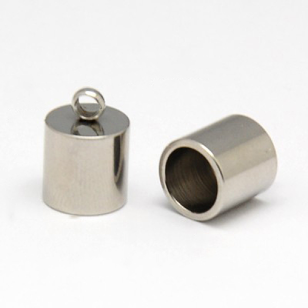 

PandaHall 304 Stainless Steel Cord Ends, Column, Stainless Steel Color, 13.2x8.9x8.2mm, Hole: 3mm, Inner Diameter: 8.2mm 304 Stainless Steel