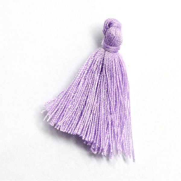 

PandaHall Handmade Polycotton(Polyester Cotton) Tassel Decorations, Pendant Decorations, Lilac, 29~35mm Polycotton Purple