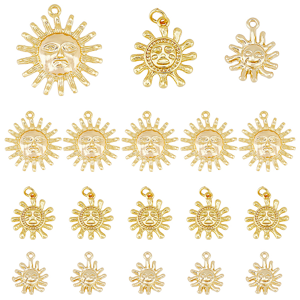 DICOSMETIC 18Pcs 3 Style Brass Pendants