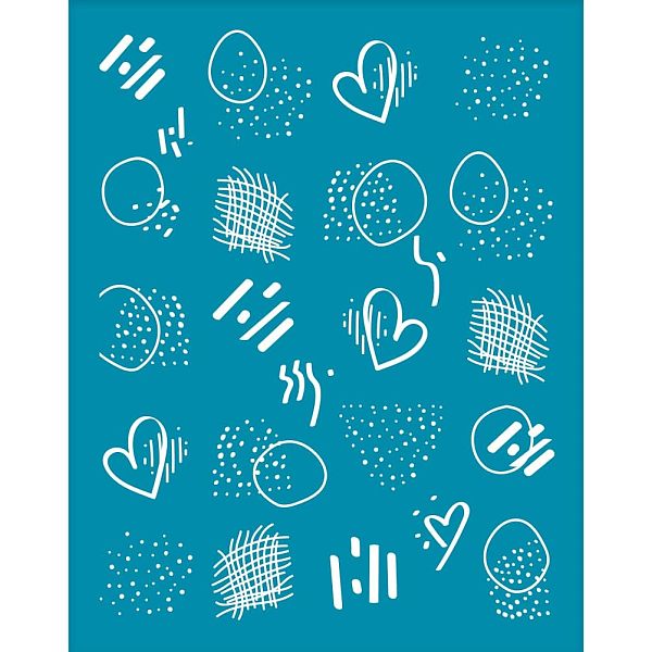 

PandaHall Silk Screen Printing Stencil, for Painting on Wood, DIY Decoration T-Shirt Fabric, Graffiti Pattern, 100x127mm Nylon Others Cyan