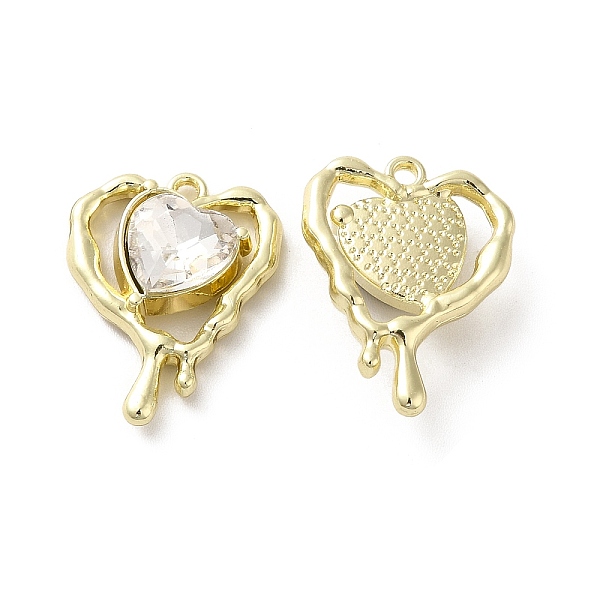 

PandaHall Glass Melting Heart Pendant, with Light Gold Alloy Findings, Lead Free & Cadmium Free, Clear, 20x15.5x5.5mm, Hole: 1.4mm...