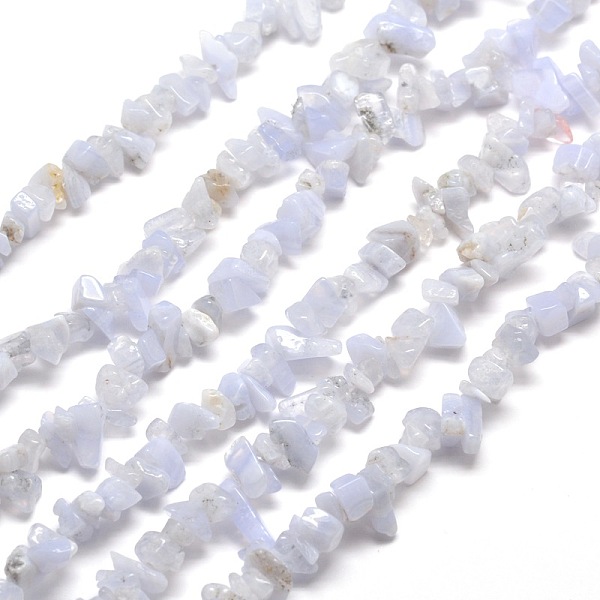 

PandaHall Natural Blue Lace Agate Chip Bead Strands, 5~8x5~8mm, Hole: 1mm, about 31.5 inch Blue Lace Agate Chip