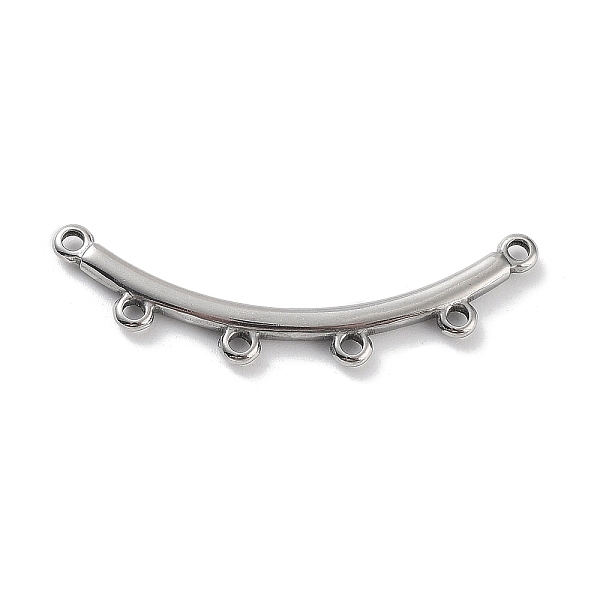 

PandaHall Boho Style 304 Stainless Steel Multi-Strand Links, Curved Stick, Stainless Steel Color, 11x31x2mm, Hole: 1.4mm 304 Stainless Steel...