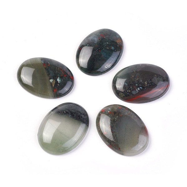 

PandaHall Natural Bloodstone Cabochons, Oval, 40x30x8~8.5mm Bloodstone Oval
