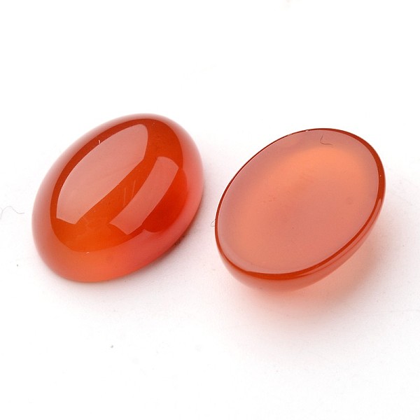 Grade A Natural Red Agate Oval Cabochons