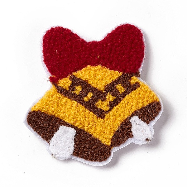 

PandaHall Christmas Bell Cloth Snap Hair Clips, with Iron Clips, Hair Accessorise for Girls, Dark Red, 65x65x3mm Cloth