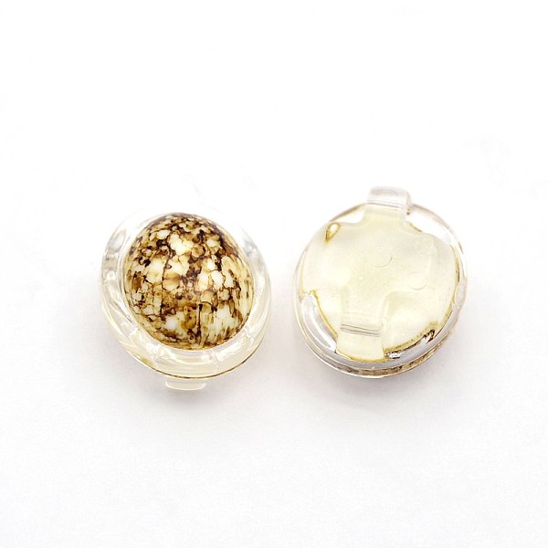 

PandaHall Sew on Taiwan Acrylic, Multi-strand Links, Garment Accessories, Oval, Dark Goldenrod, 17x13x8mm, Hole: 1mm Acrylic Rhinestone Oval..., Gold