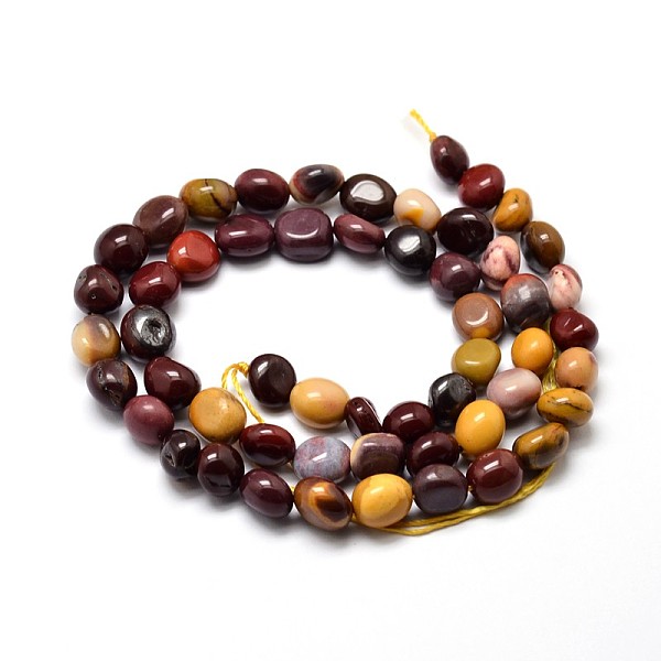 Natural Mookaite Nuggets Beads Strands