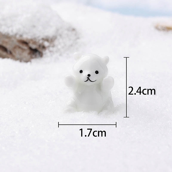 

PandaHall Resin Display Decoration, Polar Bear, White, 17x24mm Resin Bear White