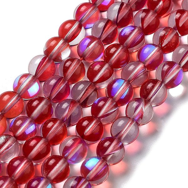 

PandaHall Synthetic Moonstone Beads Strands, Round, Dark Red, 8mm, Hole: 1mm, about 23~24pcs/strand, 7.09~7.32 inch(18~18.6cm) Moonstone...