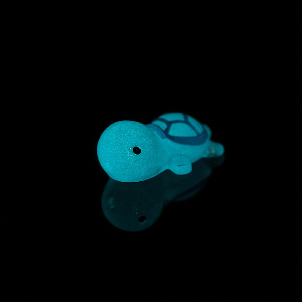 

PandaHall Luminous Translucent Resin Sea Animal Cabochons, Little Turtle, Light Sky Blue, 23x13x8.5mm Resin Turtle