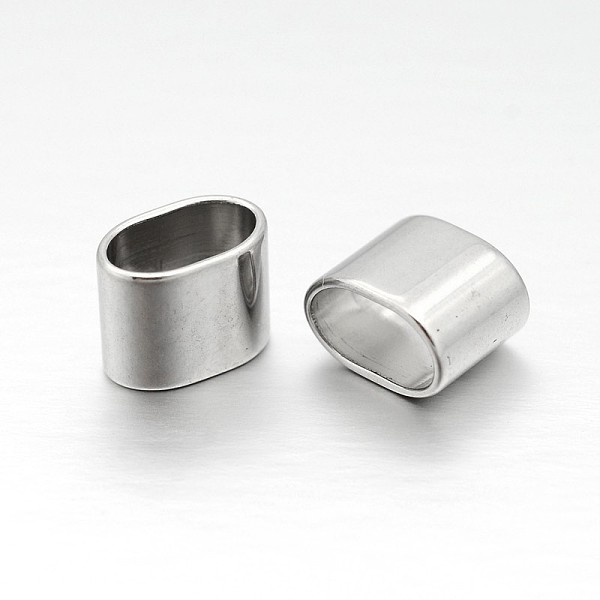 

PandaHall Rectangle 304 Stainless Steel Slide Charms/Slider Beads, For Leather Cord Bracelets Making, Stainless Steel Color, 8x10x6mm, Hole...