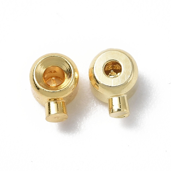 

PandaHall Brass Crimp Beads, Column, Real 18K Gold Plated, 4x3x2.5mm, Hole: 1mm Brass Column