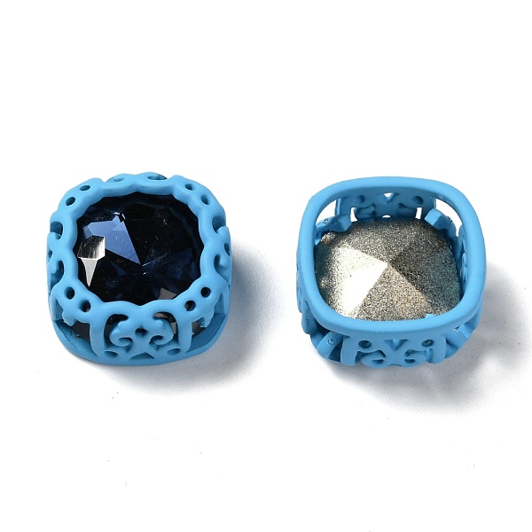 

PandaHall Sew on Rhinestone, Glass Rhinestone, with Brass Findings, Garments Accessories, Squre, Mixed Color, Deep Sky Blue, 12.5x12.5x6mm..., Multicolor