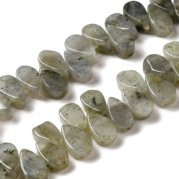 

PandaHall Natural Labradorite Beads Strands, Teardrop, Top Drilled, 9~10x5~5.5x3.5~4mm, Hole: 0.7mm, about 40~48pcs/strand, 7.09~7.28''...