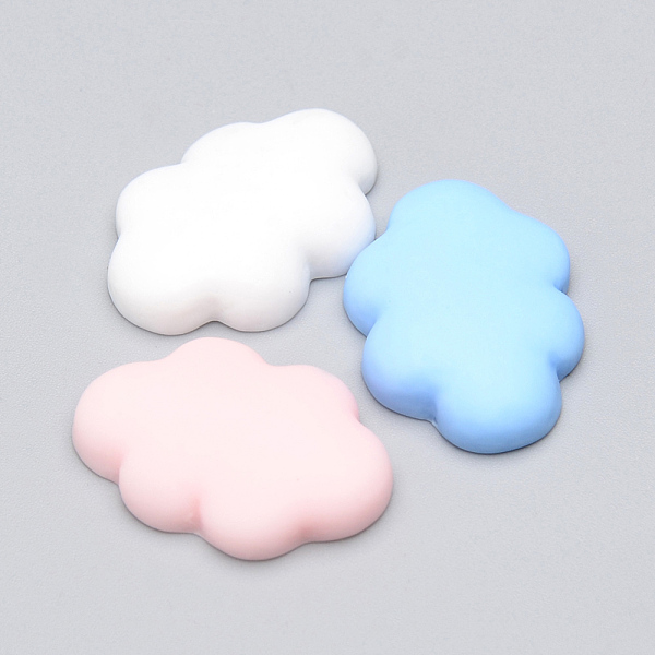 

PandaHall Resin Cabochons, Cloud, Mixed Color, 25x17x5.5mm Resin Cloud Multicolor