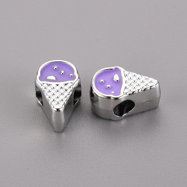 

PandaHall UV Plating Acrylic European Beads, with Enamel, Large Hole Beads, Mixed Color, Ice Cream, Platinum, 14.5x9.5x7mm, Hole: 4mm..., Multicolor