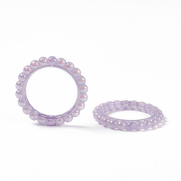 

PandaHall UV Plating Opaque Acrylic Beads Frames, Flower Ring, Thistle, 42.5x43x5.5mm, Hole: 2.5mm, Inner Diameter: 31mm Acrylic Ring Purple