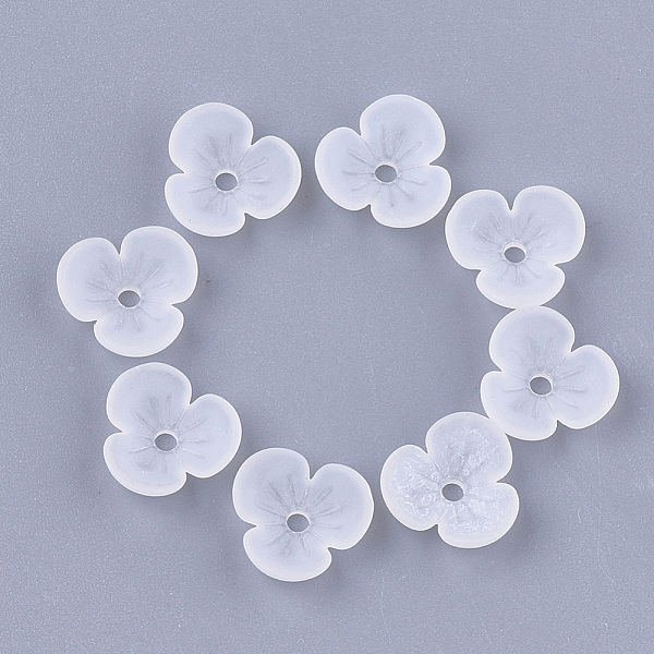 3-petal Transparente Acryl Perlenkappen