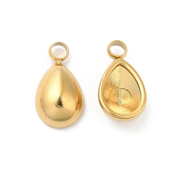 

PandaHall 304 Stainless Steel Charms, Teardrop Charm, Real 18K Gold Plated, 10x5.5x3mm, Hole: 1.6mm 304 Stainless Steel Teardrop