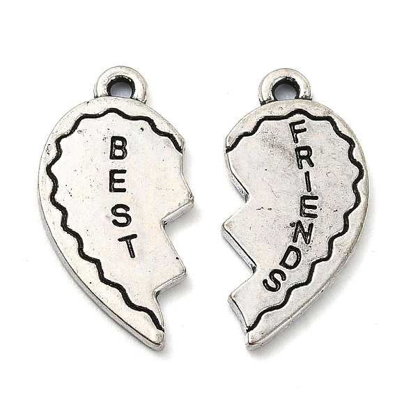 

PandaHall Tibetan Style Alloy Pendant, Lead Free & Cadmium Free, Heart, Antique Silver, 20x10x1mm, Hole: 1.2mm, 1031pcs/1000g Alloy Heart