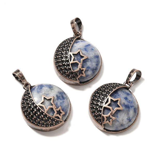 Natural Blue Spot Jasper Pendants