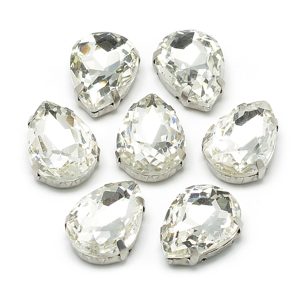 

PandaHall Sew on Rhinestone, Multi-strand Links, Glass Rhinestone, with 201 Stainless Steel Prong Settings, Garments Accessories, Faceted..., Clear