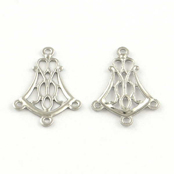 

PandaHall 304 Stainless Steel Hollow Flower Chandelier Component Links, Stainless Steel Color, 20x13x0.5mm, Hole: 1mm 304 Stainless Steel...