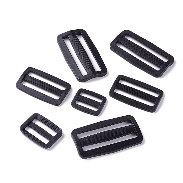 

PandaHall CHGCRAFT 100Pcs 5 Style Plastic Buckle Clasps, For Webbing, Strapping Bags, Garment Accessories, Rectangle, Black...