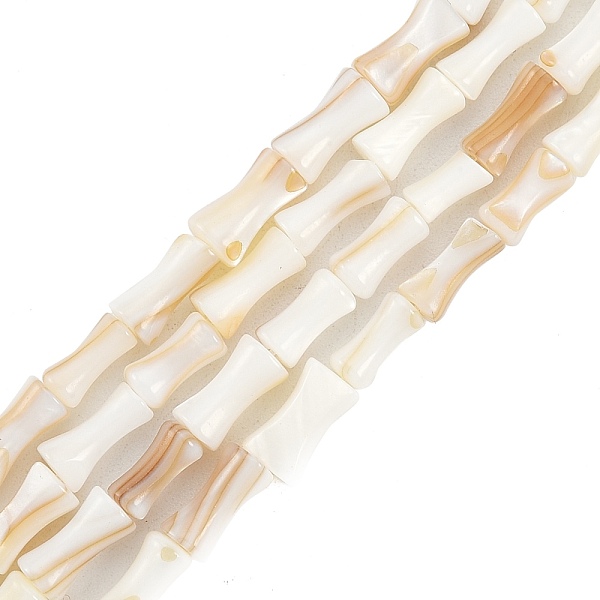 

PandaHall Natural Freshwater Shell Beads Strands, Dyed, Bamboo Stick Shape, Peru, 8x4.5mm, Hole: 0.8mm, about 46pcs/strand, 14.49 inch..., Brown