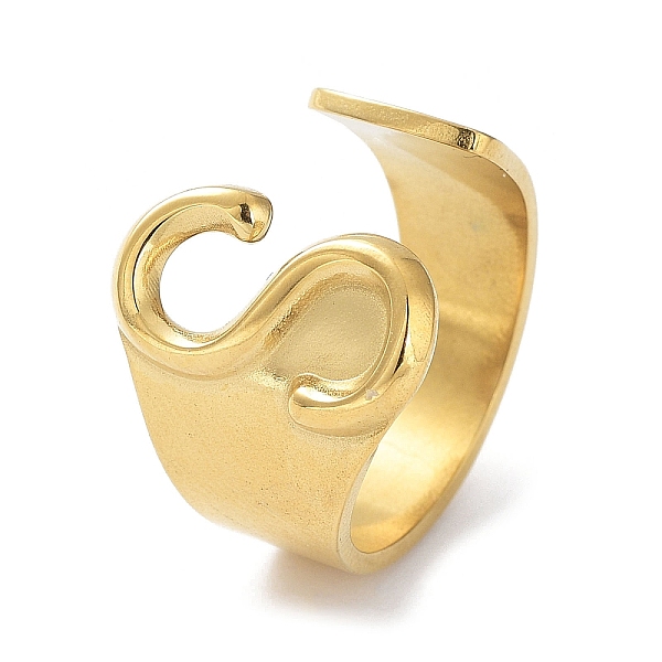 

PandaHall Real 18K Gold Plated 304 Stainless Steel Initial Letter Open Cuff Rings, Letter S, Inner Diameter: 17.8mm 304 Stainless Steel...