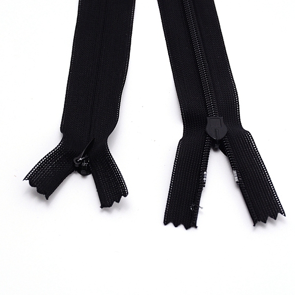 

PandaHall Nylon Zip Fastener, with Iron Zipper, for Garment Accessories, Black, 40x2.5x0.2cm Nylon Black