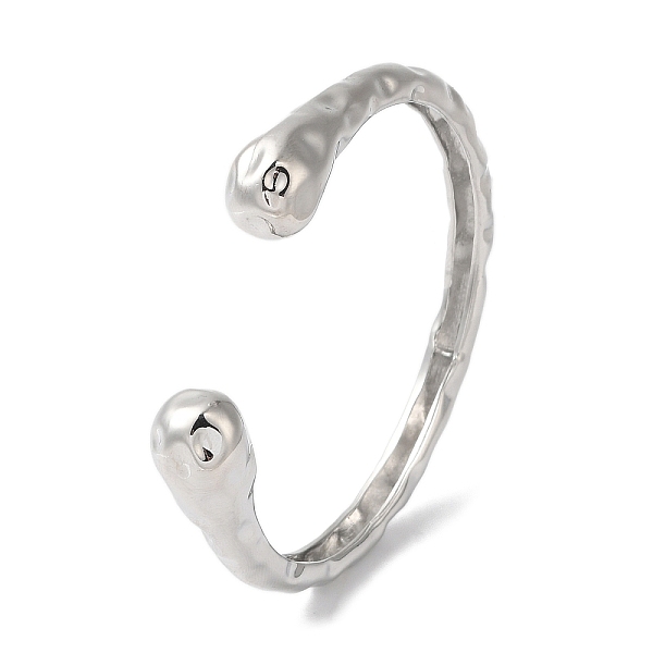 

PandaHall Rack Plating Brass Textured Open Cuff Bangles, Cadmium Free & Lead Free, Long-Lasting Plated, Platinum, Inner Diameter: 2-3/8 inch...