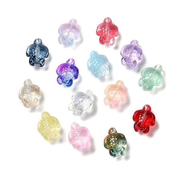 

PandaHall Transparent Glass Bead, Tortoise, Mixed Color, 18x14x9mm, Hole: 1.2mm Glass Tortoise Multicolor