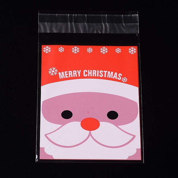 

PandaHall Rectangle OPP Cellophane Bags, with Christmas Santa Claus Pattern, Red, 13x8cm, Unilateral Thickness: 0.035mm, Inner Measure...