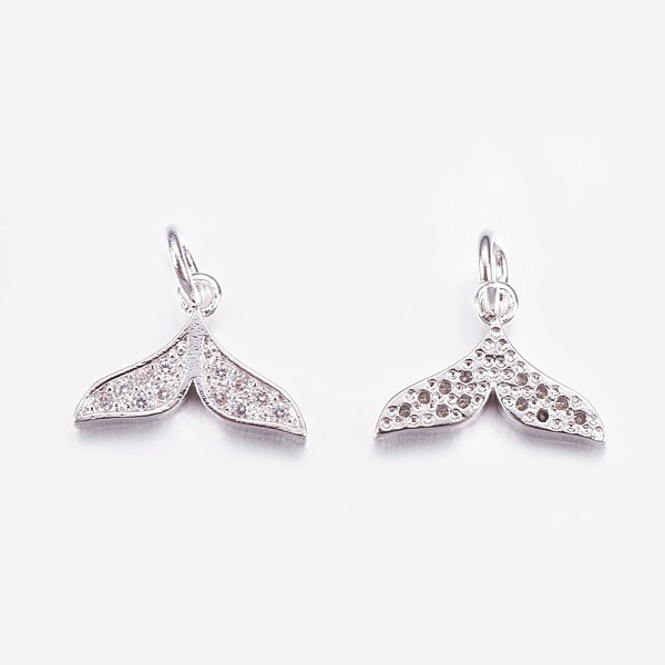 

PandaHall Brass Micro Pave Cubic Zirconia Charms, Tail Shape, Platinum, 8.5x12x1.5mm, Hole: 3mm Brass+Cubic Zirconia Others Clear