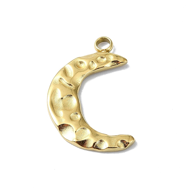 

PandaHall Ion Plating(IP) 304 Stainless Steel Pendants, Real 18K Gold Plated, Moon, 19x12.5x1.5mm, Hole: 2mm 304 Stainless Steel Moon