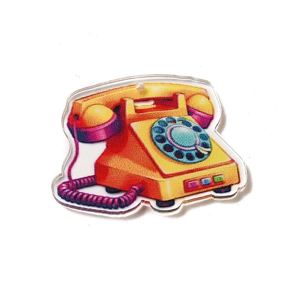 

PandaHall Acrylic Pendant, telephone, 30.5x40x2mm, Hole: 1.6mm Acrylic Others