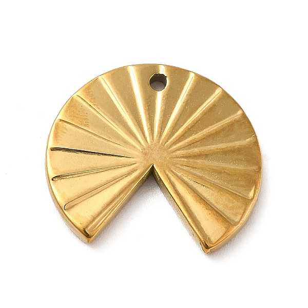 

PandaHall Ion Plating(IP) 304 Stainless Steel Pendants, Fan Charm, Golden, 18x20x2mm, Hole: 1.3mm 304 Stainless Steel Fan