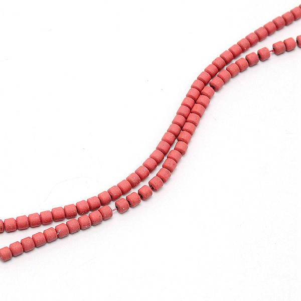 

PandaHall Non-magnetic Synthetic Hematite Beads Strands, Flat Round/Disc, Heishi Beads, Light Coral, 3~3.5x3mm, Hole: 1mm, about...